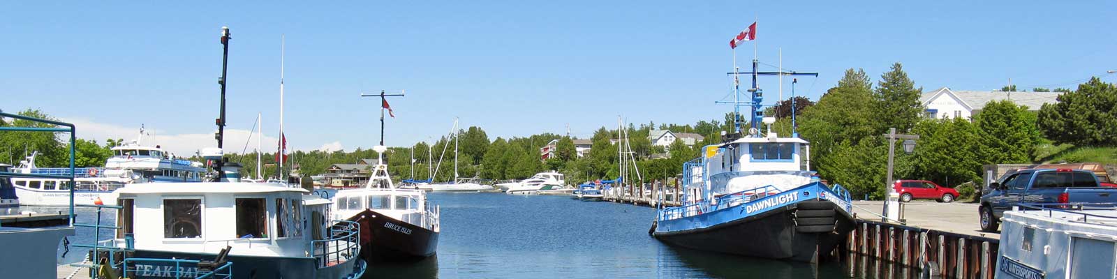 Tobermory, Ontario, a boaters northern paradise, is located at the tip of the Bruce Peninsula, that separates Lake Huron from the Georgian Bay.